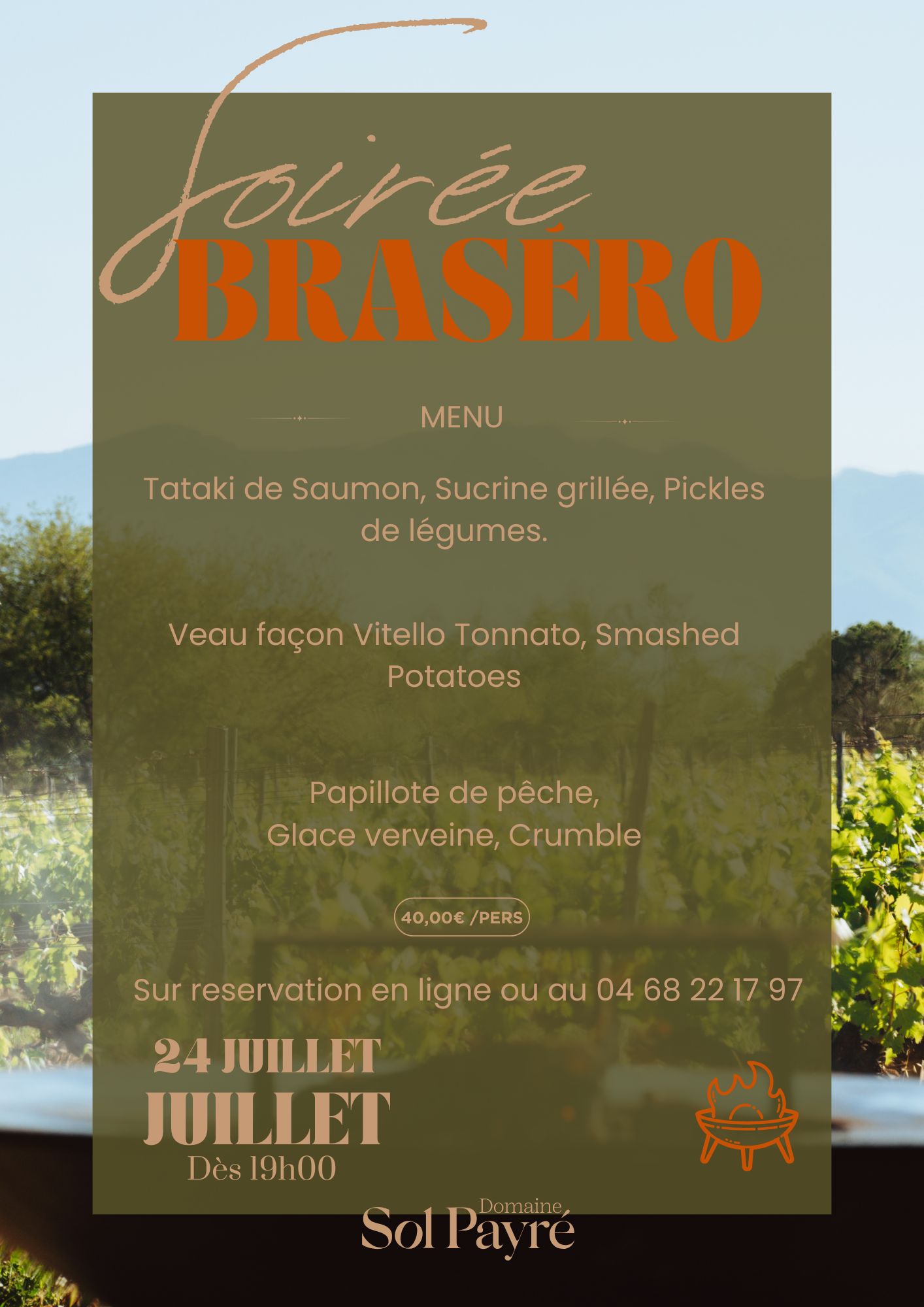 soirée brasero
